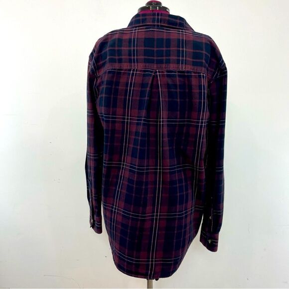 The North Face Purple Black Women's Berkeley Boyfriend Shirt sz M - Picture 4 of 12